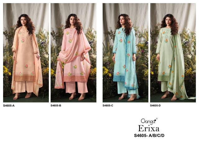 Ganga erixa 4605 dress materials wholesale amazon